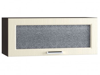 Шкаф верхний горизонтальный со стеклом 800, ШВГС 800 (Клен кремовый/корпус венге) в Тогучине - toguchin.mebel54.com | фото