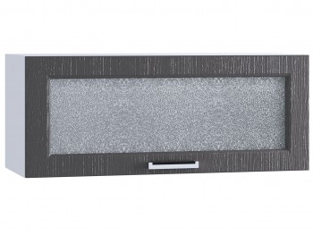 Шкаф верхний горизонтальный со стеклом 800, ШВГС 800 (Клен серый/корпус белый) в Тогучине - toguchin.mebel54.com | фото