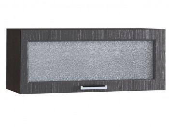 Шкаф верхний горизонтальный со стеклом 800, ШВГС 800 (Клен серый/корпус венге) в Тогучине - toguchin.mebel54.com | фото