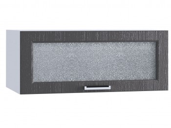 Шкаф верхний горизонтальный со стеклом 810, ШВГС 810 (Клен серый/корпус белый) в Тогучине - toguchin.mebel54.com | фото