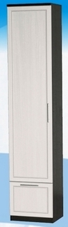 Шкаф высокий с ящиком ДЛЯ ГОСТИНОЙ ШВЯ-450 Венге/Дуб выбеленный в Тогучине - toguchin.mebel54.com | фото