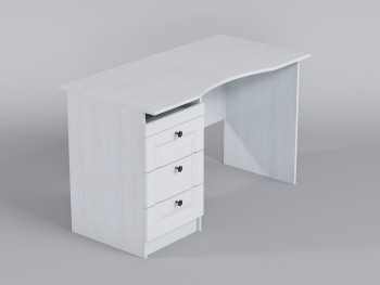 Стол (столешница с выемкой) Классика (Белый/корпус Выбеленное дерево) в Тогучине - toguchin.mebel54.com | фото