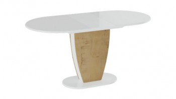 Стол обеденный «Монреаль» Тип 1 (Белый глянец/Бунратти) в Тогучине - toguchin.mebel54.com | фото