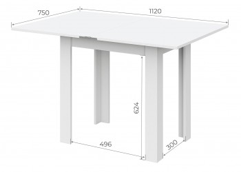 Стол обеденный "СО 3" раскладной Белый в Тогучине - toguchin.mebel54.com | фото