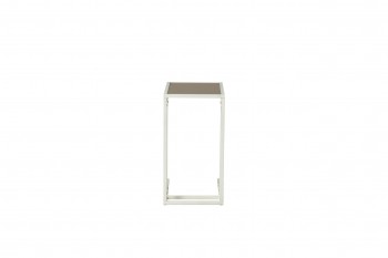 Стол приставной Скандик 42.24 (со стеклом) (металл: белый) в Тогучине - toguchin.mebel54.com | фото