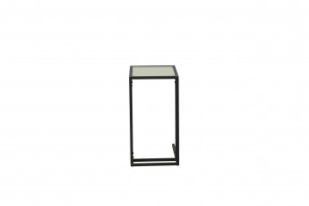 Стол приставной Скандик 42.24 (со стеклом) (металл: черный) в Тогучине - toguchin.mebel54.com | фото