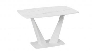 Стол раздвижной «Фабио» Тип 1 (Белый мрамор матовый) в Тогучине - toguchin.mebel54.com | фото