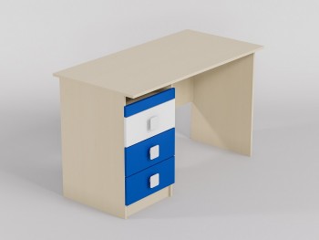 Стол (прямая столешница) Скай люкс (Синий/Белый/корпус Клен) в Тогучине - toguchin.mebel54.com | фото