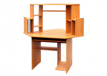 Угловой компьютерный стол (Вишня Оксфорд) в Тогучине - toguchin.mebel54.com | фото