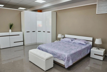 Ультра Кровать 1600 с настилом (Белый/Белый глянец) в Тогучине - toguchin.mebel54.com | фото