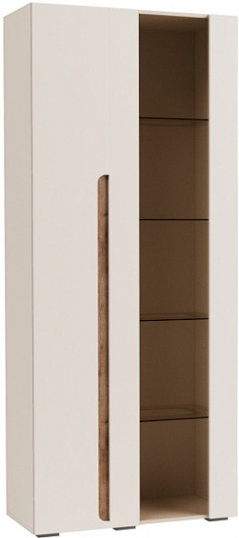Валенсия (Шкаф витрина 2-х левая Кашемир/Софт сантьяго) в Тогучине - toguchin.mebel54.com | фото