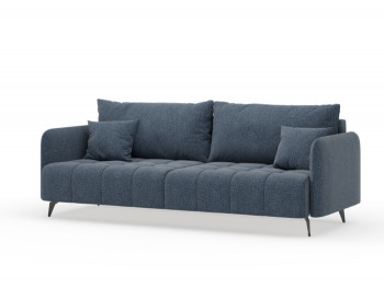 Валериан диван трёхместный прямой Синий, ткань RICO FLEX 101 в Тогучине - toguchin.mebel54.com | фото