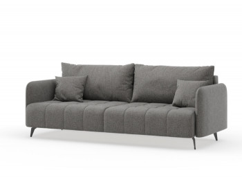 Валериан диван трёхместный прямой Стальной, ткань RICO FLEX 9292 в Тогучине - toguchin.mebel54.com | фото