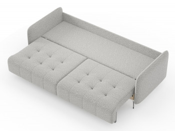 Валериан диван трёхместный прямой Светло-серый, ткань RICO FLEX 108 в Тогучине - toguchin.mebel54.com | фото