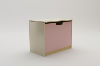 Ящик для игрушек Грэйси (Розовый/корпус Клен) в Тогучине - toguchin.mebel54.com | фото
