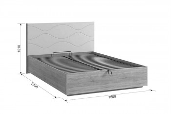 Зара Кровать 1.4 Люкс дуб сонома/белый в Тогучине - toguchin.mebel54.com | фото
